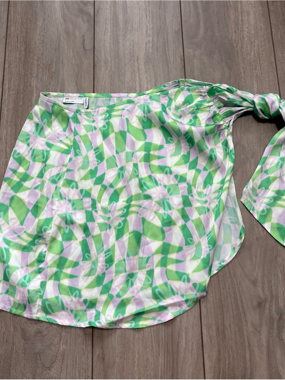 ASOS silky wrap skirt coverup